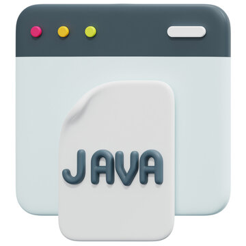 java 3d render icon illustration