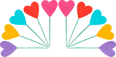 Love clipart set Hearts flowers cacti clipart Colorful hand-drawn elements Birthday digital clip art Corners borders Valentines day clipart