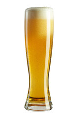 Glass of beer isolated on white background. File contains clipping path.