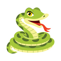 Cartoon Illustration Of A Snake