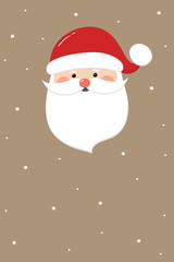 Funny Santa Claus. Christmas background. Vector illustration