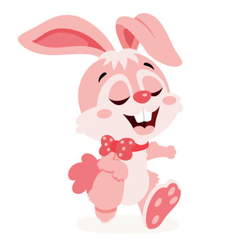 Cartoon Illustration Of Cute Rabbit