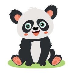 Cartoon Illustration Of A Panda