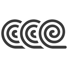 Hay rolls line icon isolated on white background.Vector illustration.