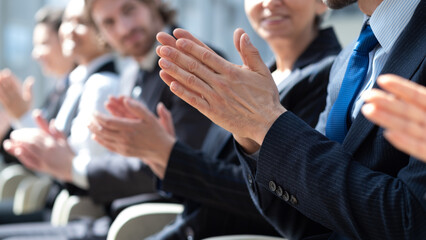 Business people applauding