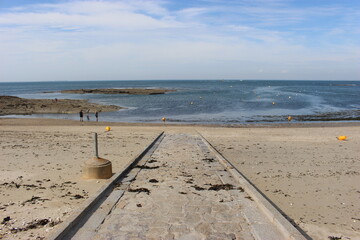 Mise à l'eauu sur la plage de Piriac-sur-Mer