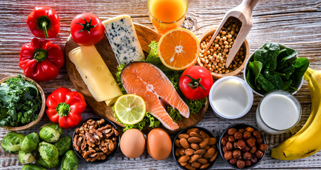 Food products recommended for osteoporosis and healthy bones