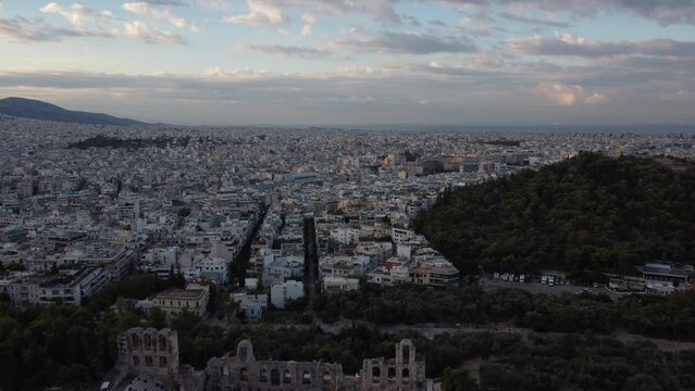 Athens Cityscape Aerial View in Greece