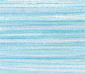 Delicate shades of green and blue on watercolor paper. Abstract watercolor background. Picturesque streaks of paint.