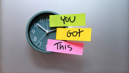 You got this! Handwriting on a sticky note. Business concept.	