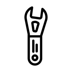 cone wrench line icon vector. cone wrench sign. isolated contour symbol black illustration