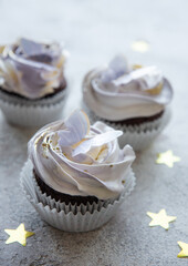 Cupcakes with butterfly decorations