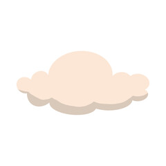 Obraz premium Cloud on the white background