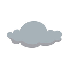 Gray cloud on the white background