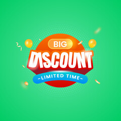 Obraz premium Big discount social media post template