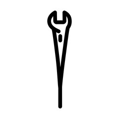 spud wrench line icon vector. spud wrench sign. isolated contour symbol black illustration