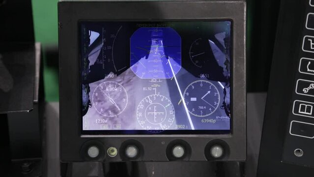 Included Monitor for the flyer. Aviation emulator monitor at the exhibition. Aviation emulator monitor at the exhibition.