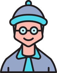 nerd and geek character avatar illustration