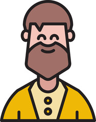 beard man character avatar