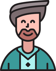 beard man character avatar