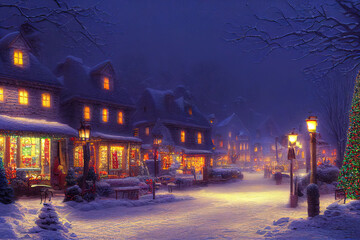 beautiful christmas village
