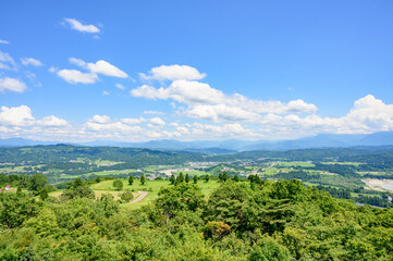 Fototapeta na wymiar 新潟　山本山展望台から見る信濃川