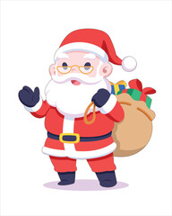 Cute style Santa Claus cartoon illustration