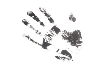 Handprint isolated on white background