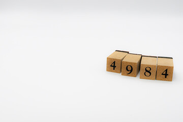 木ブロック　数字　ナンバー　Number　4984