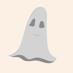Ilustracion digital de un fantasma por Halloween