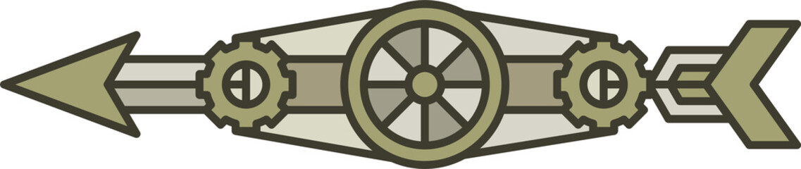 Fototapeta premium arrow weapon steampunk style