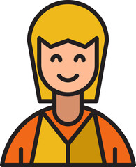 woman character avatar illustration