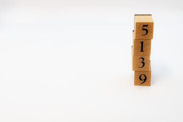 木ブロック　数字　Number　ナンバー　5139