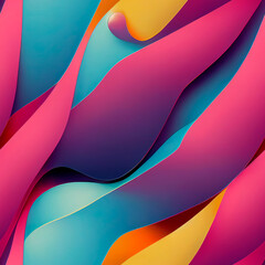 Seamless pattern soft ice cream of different colors. Background of abstract layers of ice cream spreading into each other.