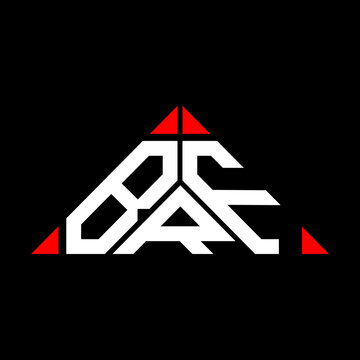 BRF letter logo creative design with vector graphic, BRF simple and modern logo in triangle shape.