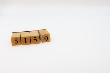 木ブロック　数字　Number　ナンバー　5159