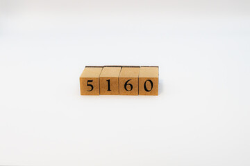 木ブロック　数字　Number　ナンバー　5160