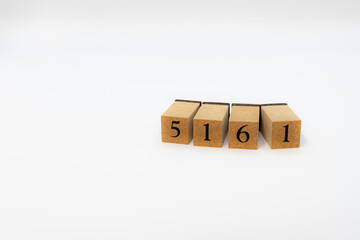 木ブロック　数字　Number　ナンバー　5161