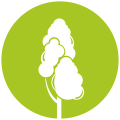 tree icon in green circle button