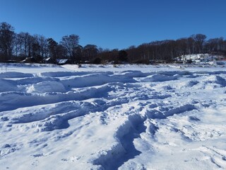 Schnee auf Usedom, Ostsee