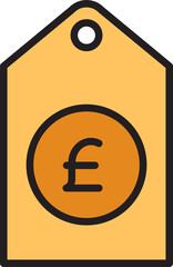 pound money price tag icon