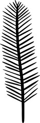 doodle style pine tree branch element - 540432703