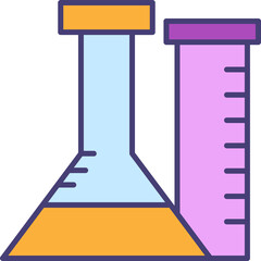 flask and test tube icon