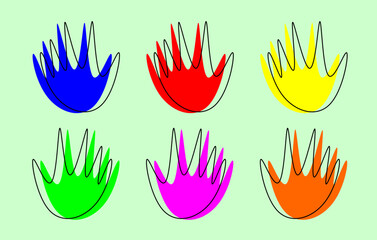 vector, hand or high-five illustration with elegant design