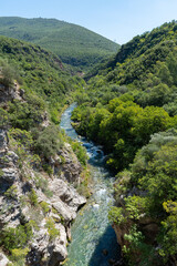 Alfeios river view from Koukos bridge, Arcadia, Greece