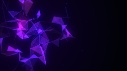 Network connection structure. Technology connect big data. Science background. Business futuristic backdrop. 3D rendering.