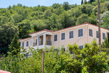 Fototapeta na wymiar Andritsaina public library building in Arcadia, Greece