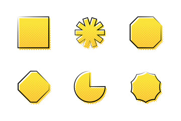 halftone shapes collection 1