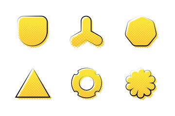 halftone shapes collection 2