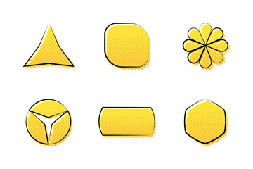 halftone shapes collection 4